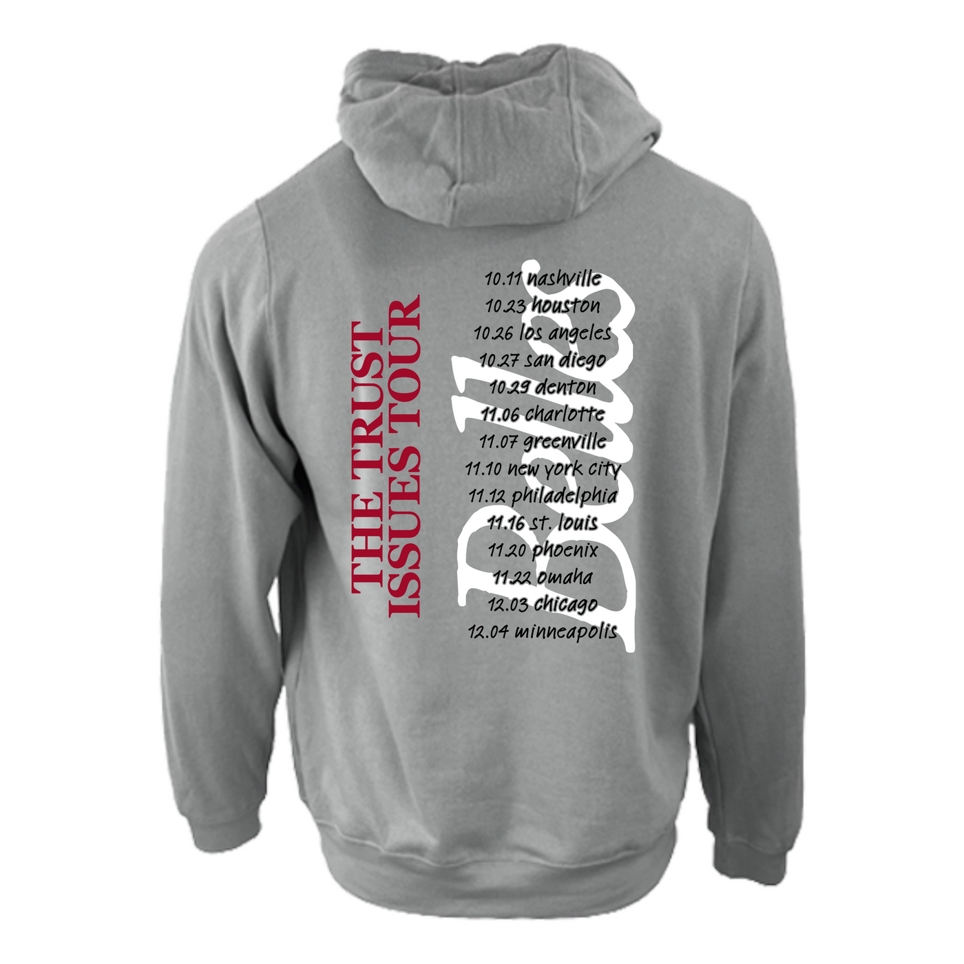 Belles - Trust Issues Tour Hoodie - Vintage Gray