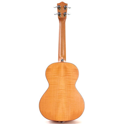 Lanikai FM-T 4 String Ukulele, Tenor Flame Maple Ukulele, with Walnut Fingerboard, Natural