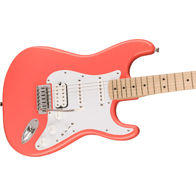 Squier Sonic Stratocaster HSS Electric Guitar, Tahitian Coral (0373202511)