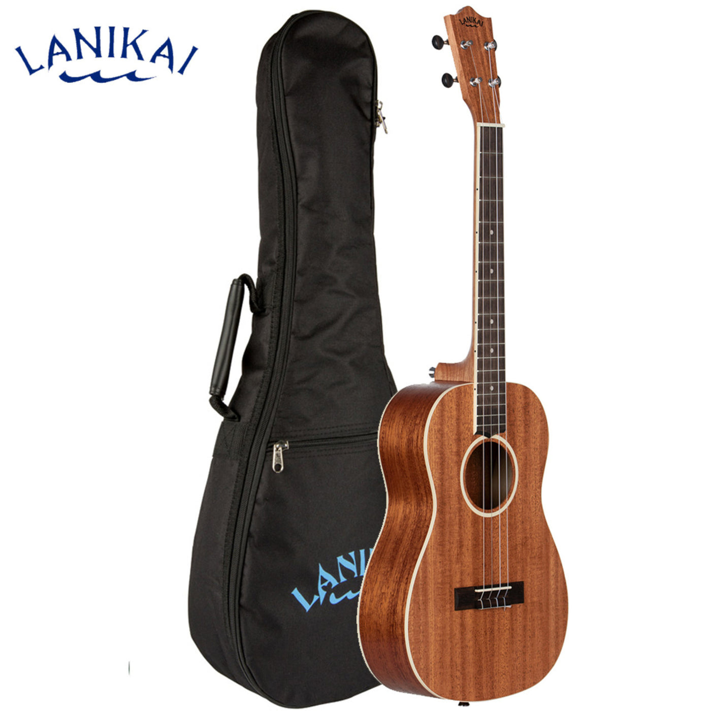 Lanikai LU21-B 4 String Ukulele, Baritone Ukulele, with Techwood Fingerboard and Gig Bag