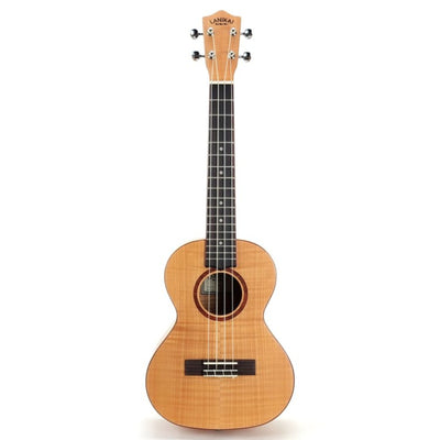 Lanikai FM-T 4 String Ukulele, Tenor Flame Maple Ukulele, with Walnut Fingerboard, Natural