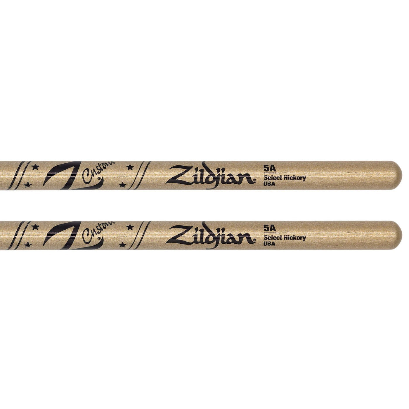 Zildjian Z Custom Limited-Edition Drumsticks - 5A, Wood Tip, Gold Chroma (Z5ACG-ZC)