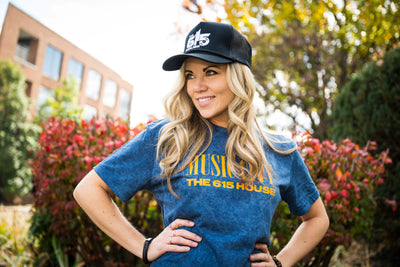 THE 615 HOUSE - Music City T-Shirt: Vintage Navy