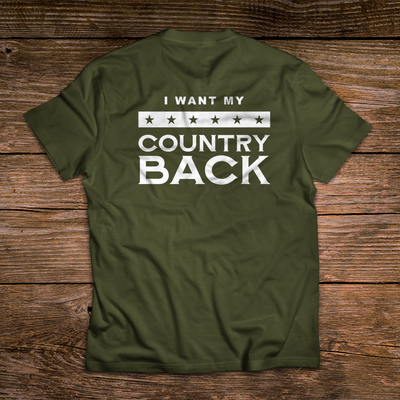 COUNTRY BACK Short Sleeve T-Shirt, Green - Alexis Wilkins Official Merchandise