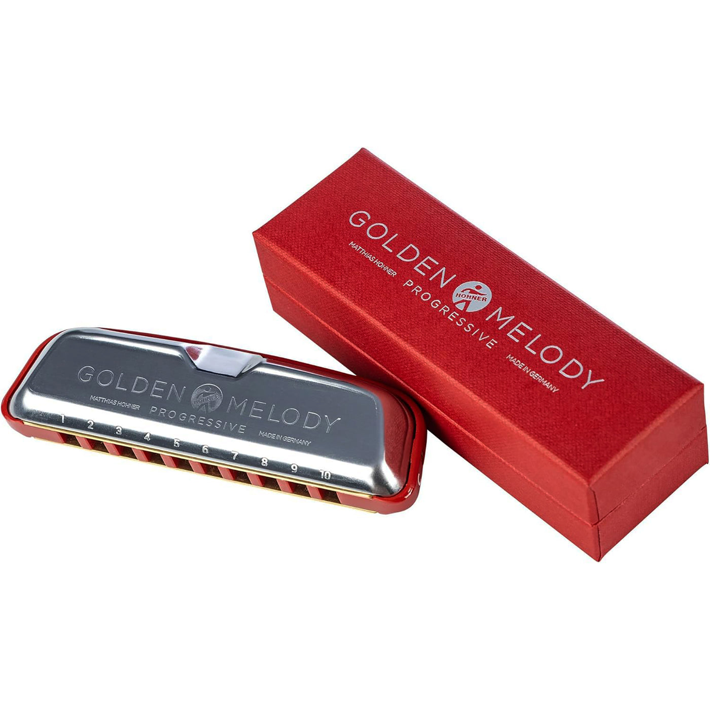 Hohner Golden Melody Progressive Harmonica, Key of Db Flat (M544BX-DB)