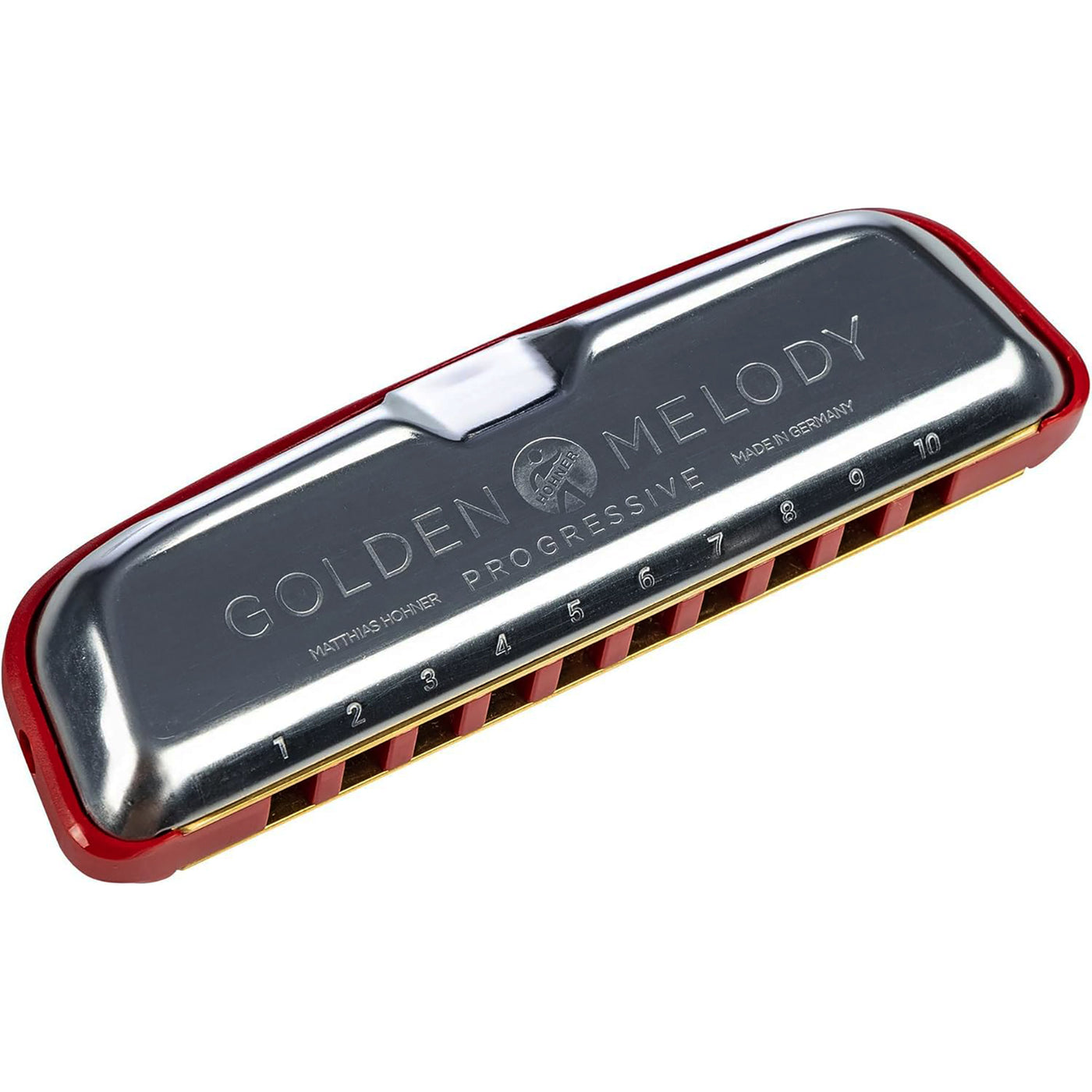 Hohner Golden Melody Progressive Harmonica, Key of Eb Flat (M544BX-EB)