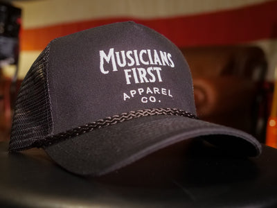 Musicians First Apparel Co. - Snap Back Corded Hat: Black