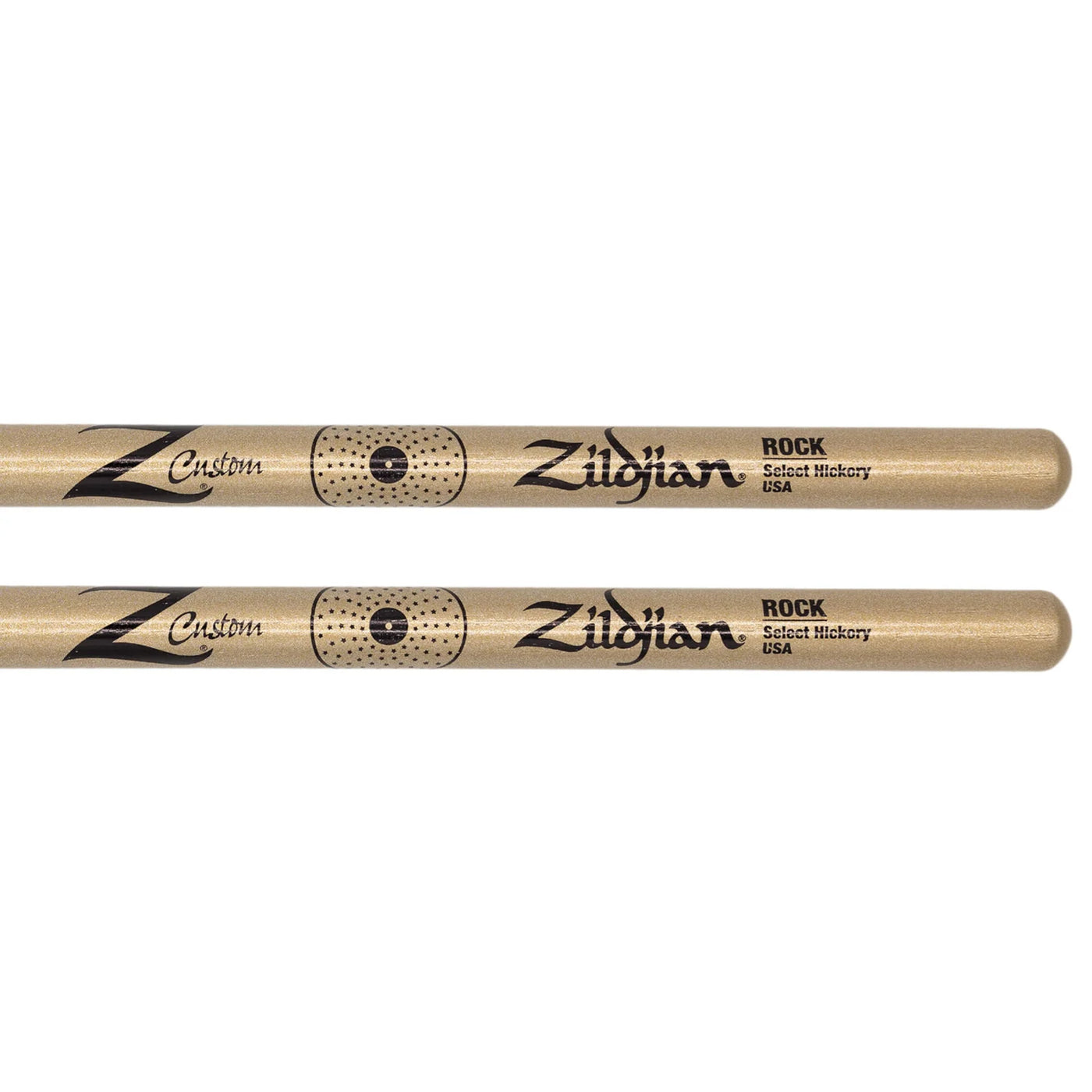 Zildjian Z Custom Limited-Edition Drumsticks - Rock, Nylon Tip, Gold Chroma (ZRKCGN-ZC)