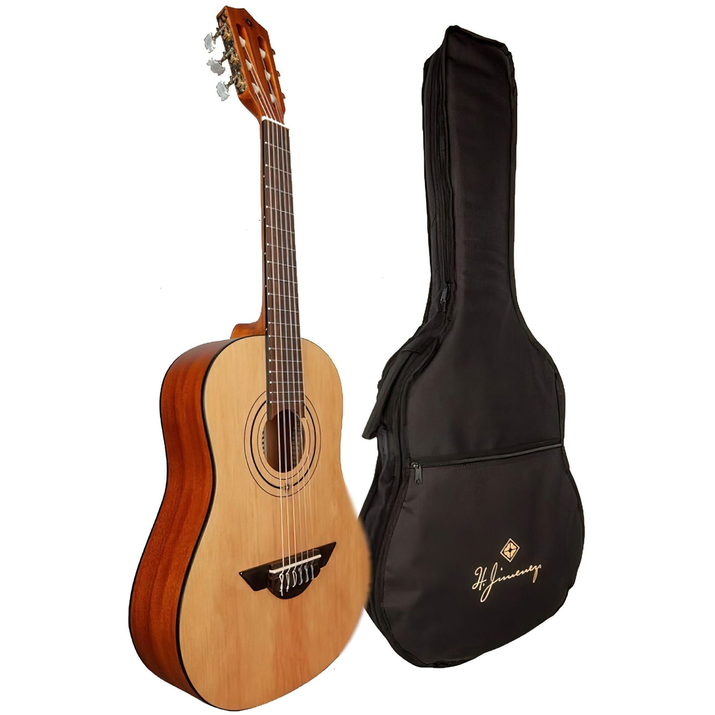 H. Jimenez LG50 Educativo Series 1/2 Size Nylon String Acoustic Guitar with Bag
