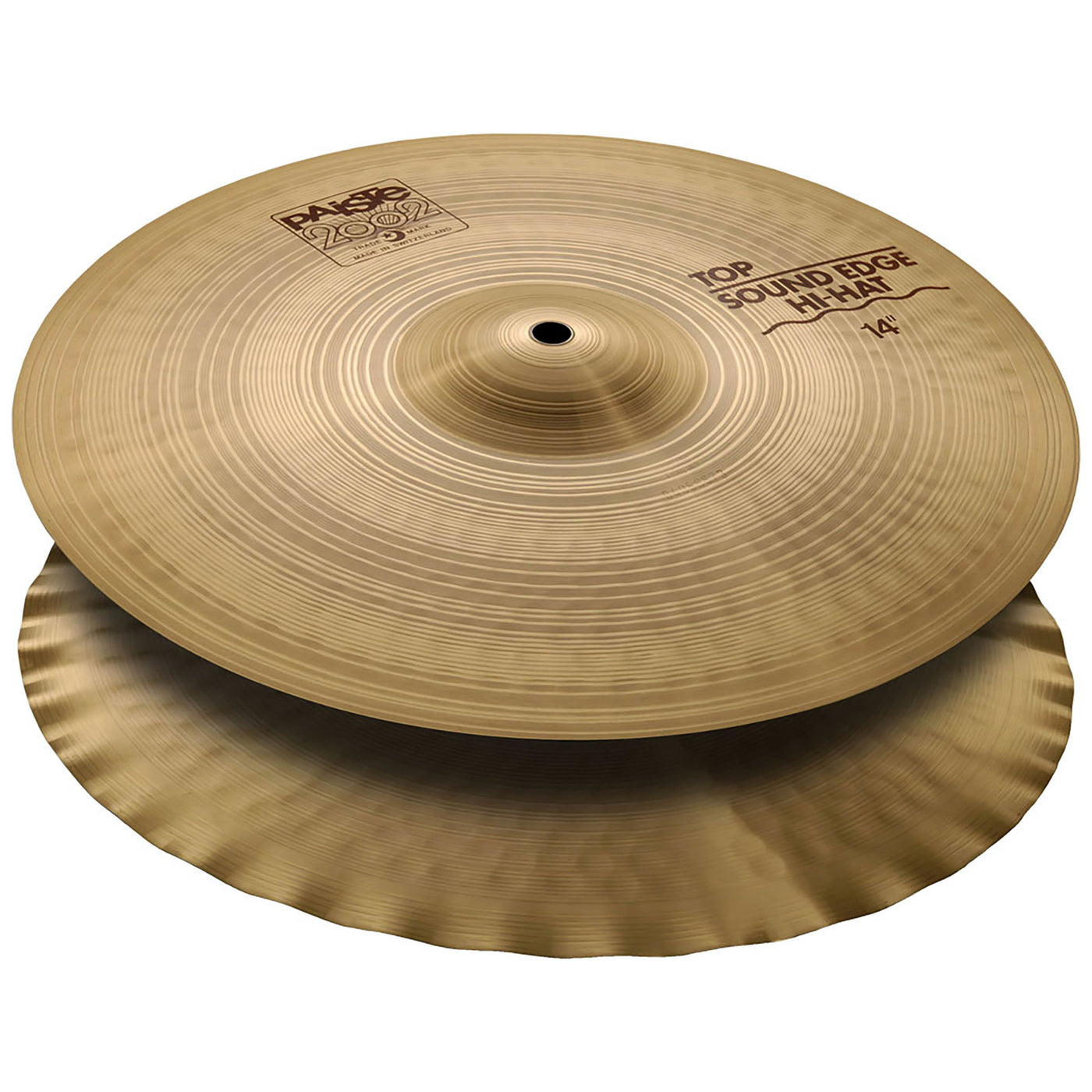 Paiste 1063114 Sound Edge Hi-Hat Cymbals, 2002 Series, Percussion Instrument for Drums, 14"