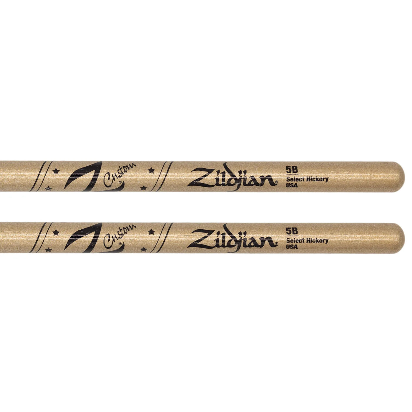 Zildjian Z Custom Limited-Edition Drumsticks - 5B, Wood Tip, Gold Chroma (Z5BCG-ZC)