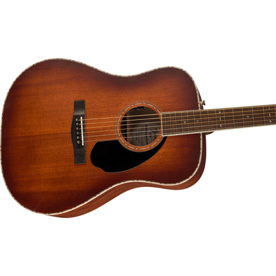 Fender PD-220E Dreadnought Electric Acoustic Guitar, All Mahogany with Ovangkol Fingerboard, Aged Cognac Burst (0970310337)