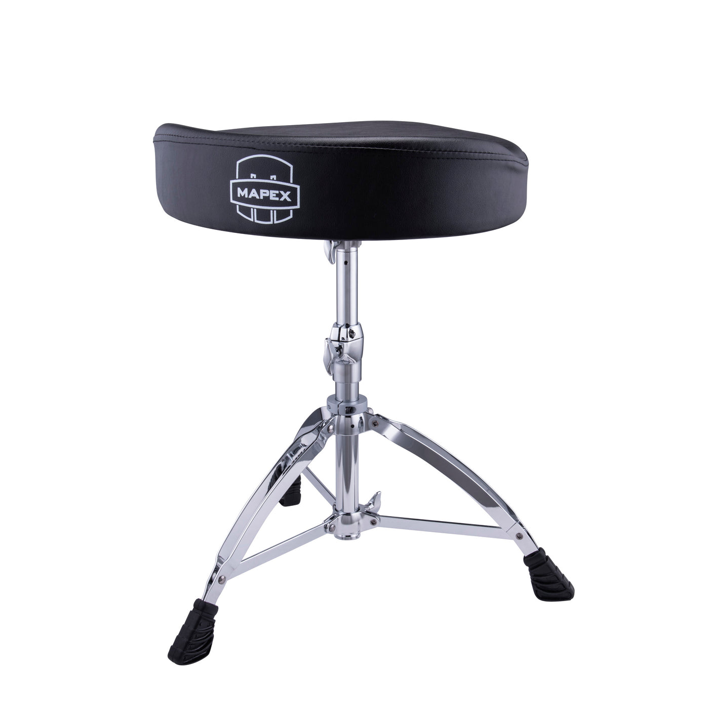 MAPEX Soft Vinyl Top Saddle Style Seat with 3 Double Braced Legs and Tube Spindle (T675A)