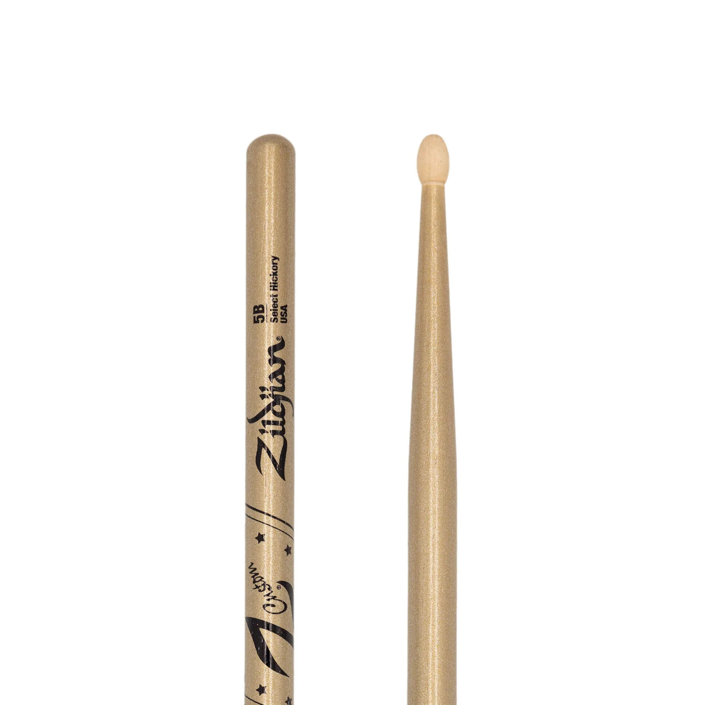 Zildjian Z Custom Limited-Edition Drumsticks - 5B, Wood Tip, Gold Chroma (Z5BCG-ZC)