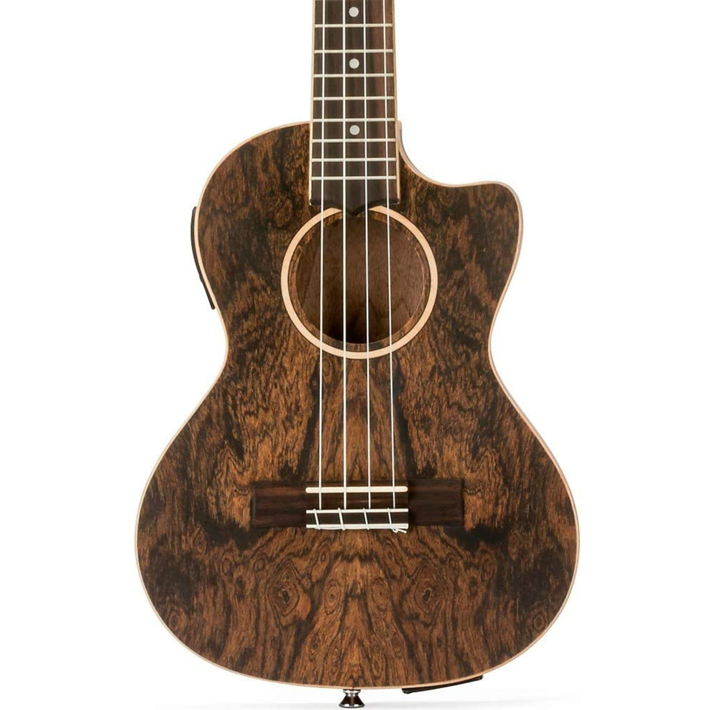 Lanikai 4 String Ukulele, Concert Thin Line Cutaway Acoustic Electric Ukulele with Bocote Body (FB-CETC)