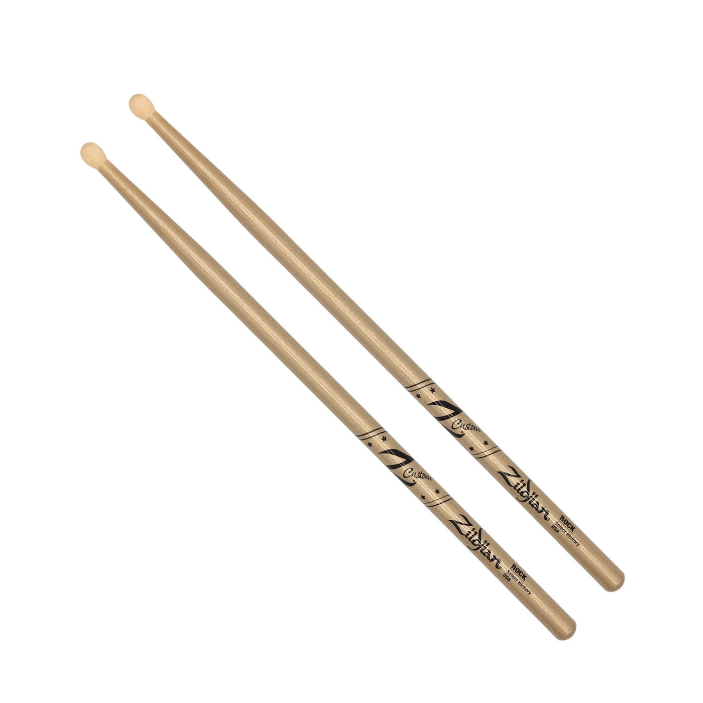 Zildjian Z Custom Limited-Edition Drumsticks - Rock, Wood Tip, Gold Chroma (ZRKCG-ZC)