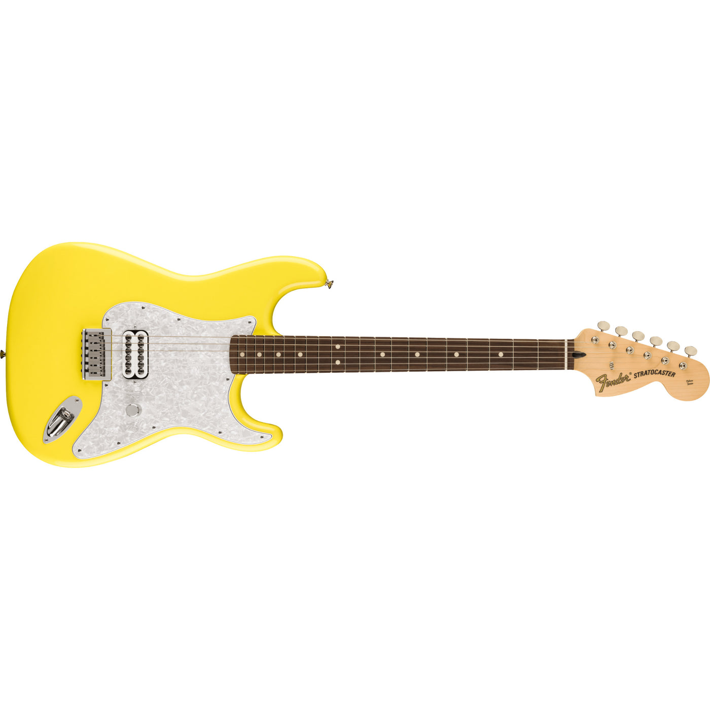Fender Limited Edition Tom DeLonge Stratocaster Electric Guitar, Graffiti Yellow (0148020363)