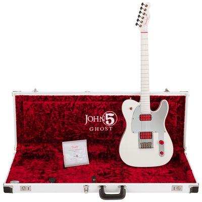 Fender John 5 Ghost Telecaster with Maple Fingerboard, Arctic White (0111052880)