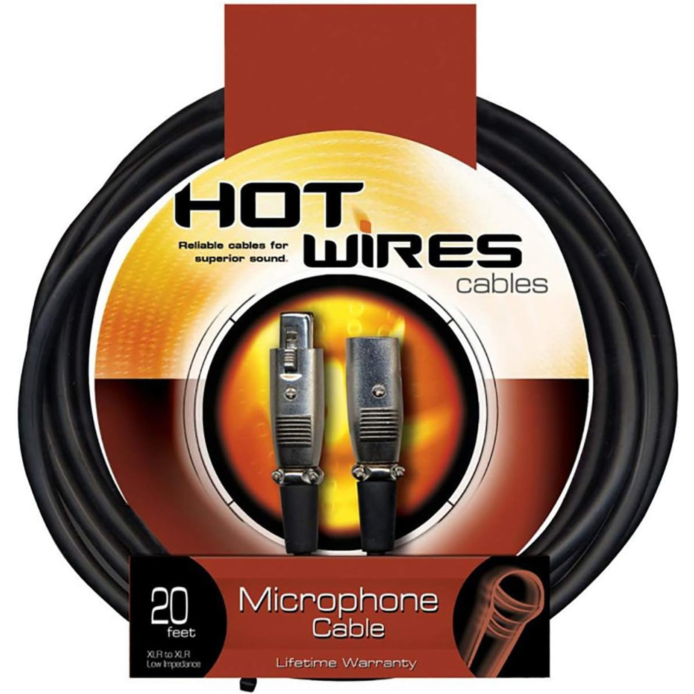 On-Stage Hot Wires Economy XLR Microphone Cable, 20 Feet