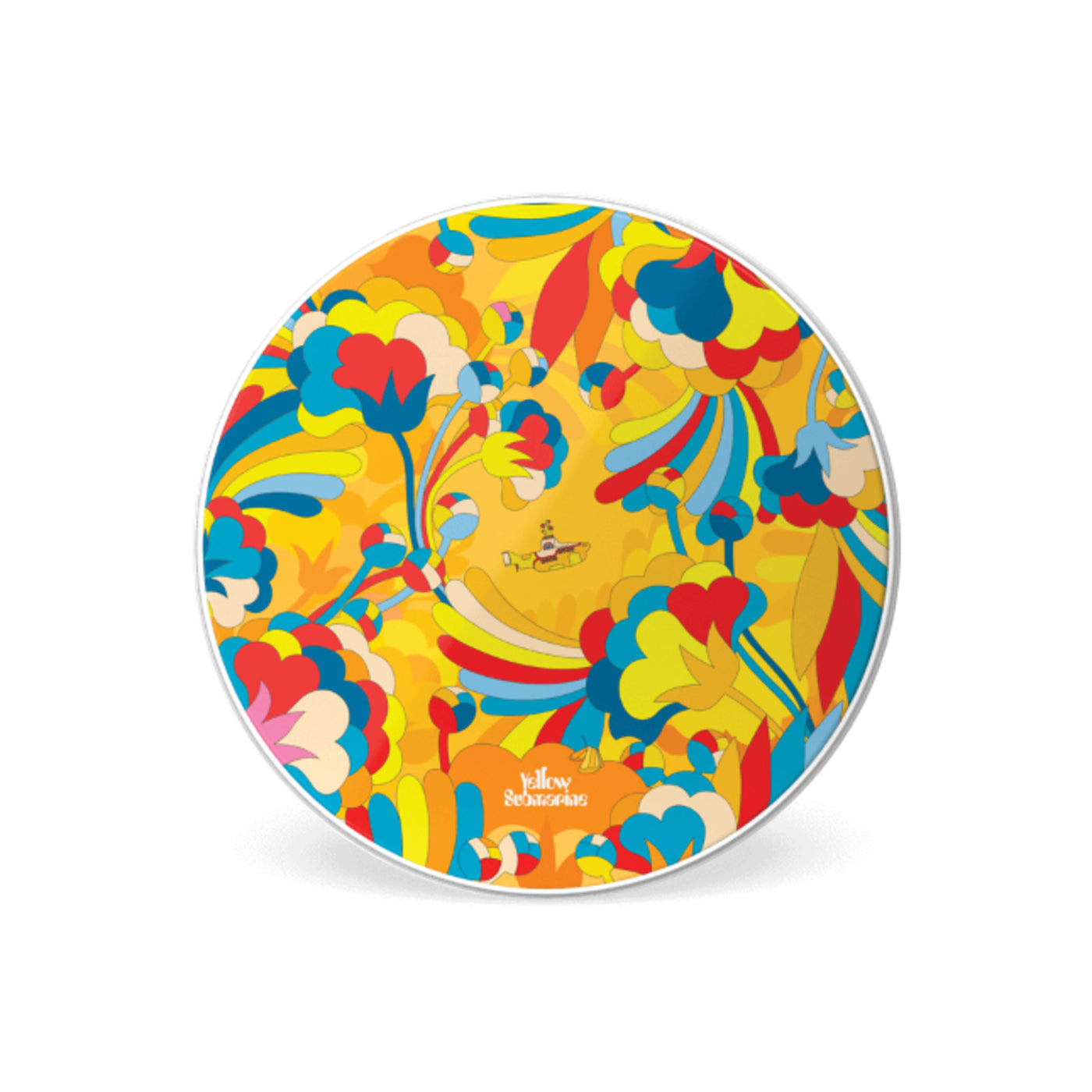 Evans INK22YELSUB-1 The Beatles Yellow Submarine Resonate Bass Drumhead for Drum Set, Primrose Prairie, 22 Inch