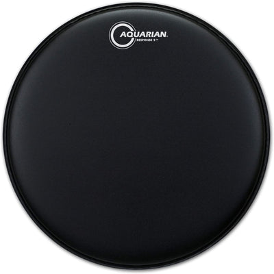 Aquarian TCRSP216BK Response 2 Coated Tom Drumhead for Drumsets, 16", Black