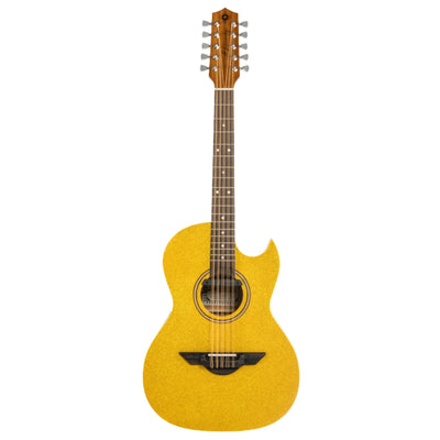 H. Jimenez LBQ1EGT El Esta'ndar Acoustic-Electric Guitar, Bajo Quinto Gold Sparkle, With Cutaway and Electronics
