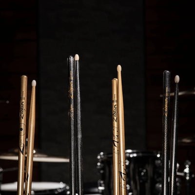 Zildjian Z Custom Limited-Edition Drumsticks - 5B, Wood Tip, Black Chroma (Z5BCB-ZC)