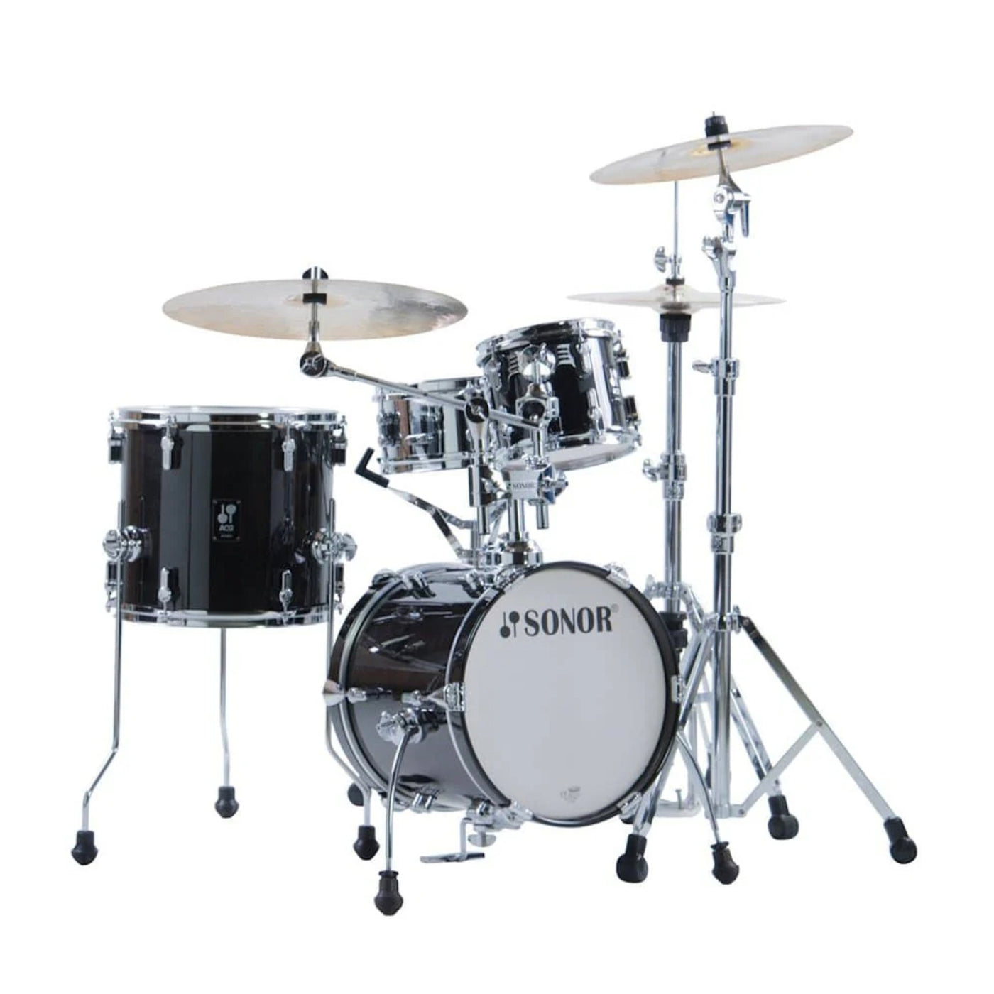 Sonor AQ2 Maple Martini Kit 4pc Shell Pack - Transparent Black Lacquer