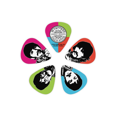 D'Addario Sgt. Pepper's Lonely Hearts Club Band 50th Anniversary Guitar Picks, 10 Pack, Heavy Gauge (1CWH6-10B6)