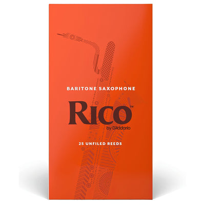 Rico by D'Addario Baritone Sax Reeds, Strength 2, 25-Pack (RLA2520)