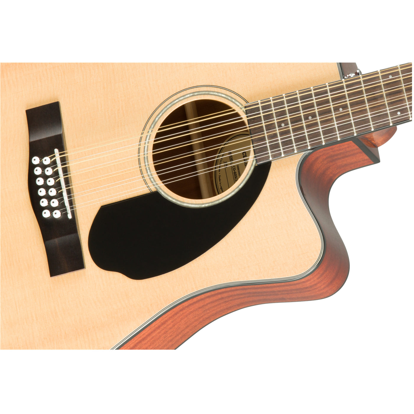 Fender CD-60SCE Dreadnought 12-string Acoustic-Electric Guitar, Natural (0970193021)