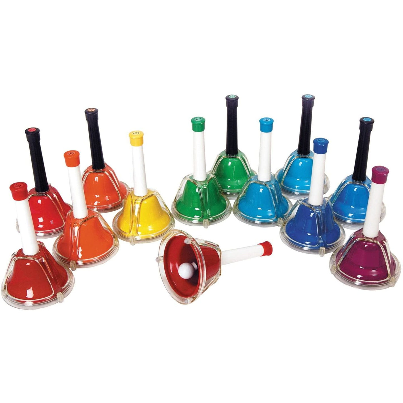 Rhythm Band Colored 13-Note Combination Handbell/Desk Bell Set (RB117)
