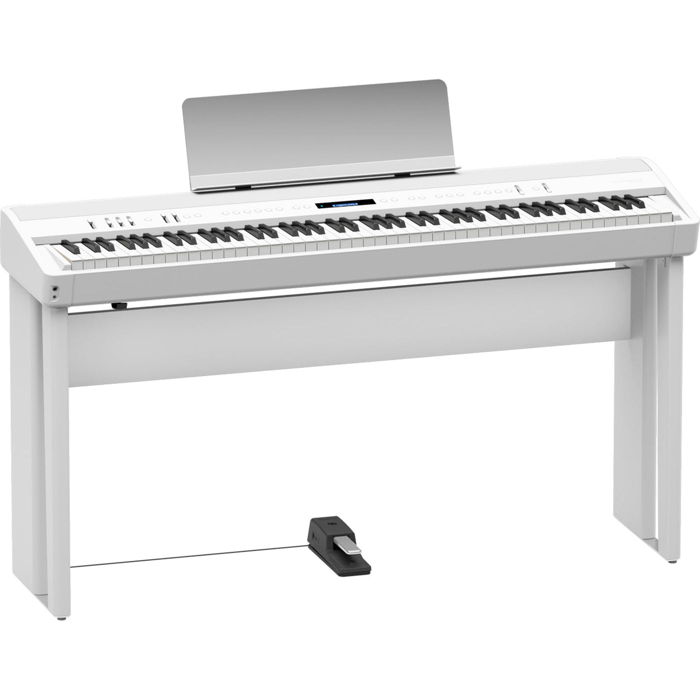 Roland FP-90X Digital Home Piano Keyboard 88 Keys Stereo Amplifier, Bluetooth MIDI & Audio, White
