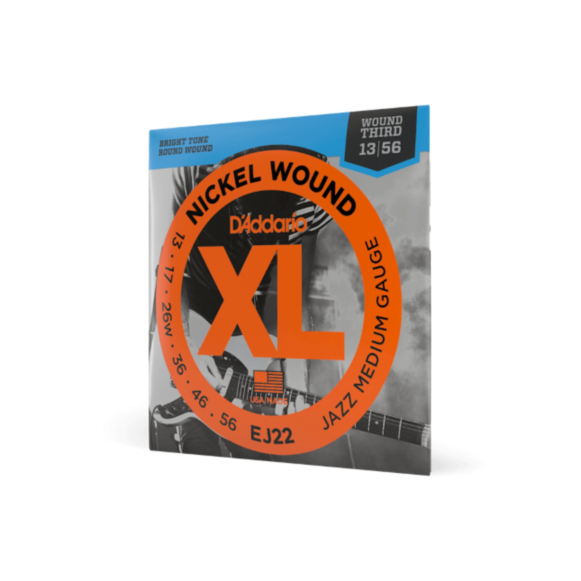 D'Addario Nickel Wound Electric Guitar Strings, Jazz Medium, 13-56 – Interstate