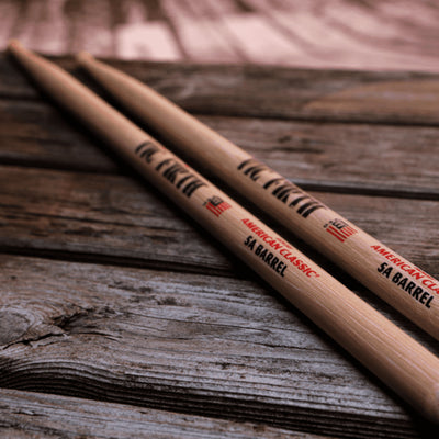 Vic Firth American Classic 5A with Barrel Tip Drumstick (5ABRL)