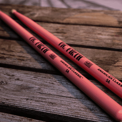 Vic Firth American Classic 5A with Pink Finish Drumstick (5AP)