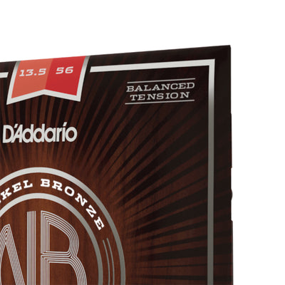 D'Addario Nickel Bronze Acoustic Guitar Strings, Balanced Tension Medium, 13.5-56 (NB13556BT)