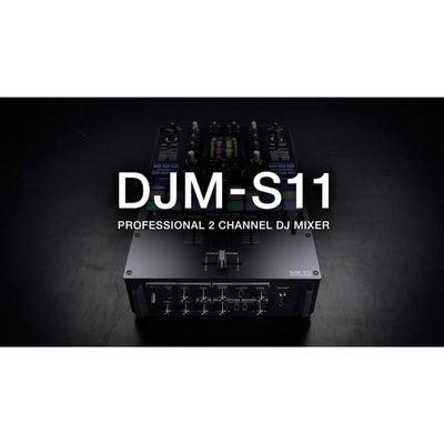 Pioneer DJ DJM-S11 Professional Scratch Style 2-channel DJ Mixer for Serato DJ Pro or Rekordbox, Professional DJ Equipment Audio Switcher Interface