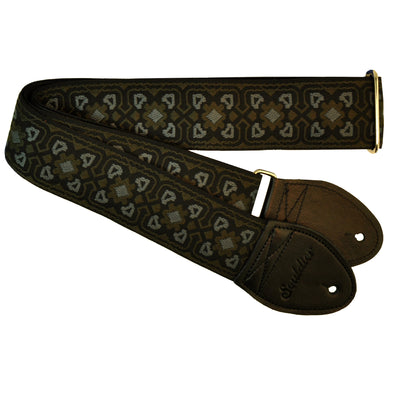 Souldier GS1293BK02BK - Handmade Seatbelt Guitar Strap for Bass, Electric or Acoustic Guitar, 2 Inches Wide and Adjustable Length from 30" to 63"  Made in the USA, Fillmore, Black