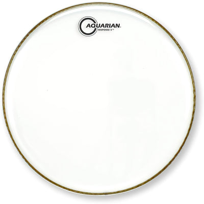 Aquarian Response II 2-Ply Batter Tom Drum Head, Clear, 16-Inch (RSP216)