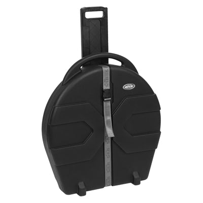 SKB Cases 1SKB-CV24W Roto-Molded ATA 24" Rolling Cymbal Vault with Storage for up to 7 Cymbals, Molded Carrying Handle, and Sturdy Pull-out Handle