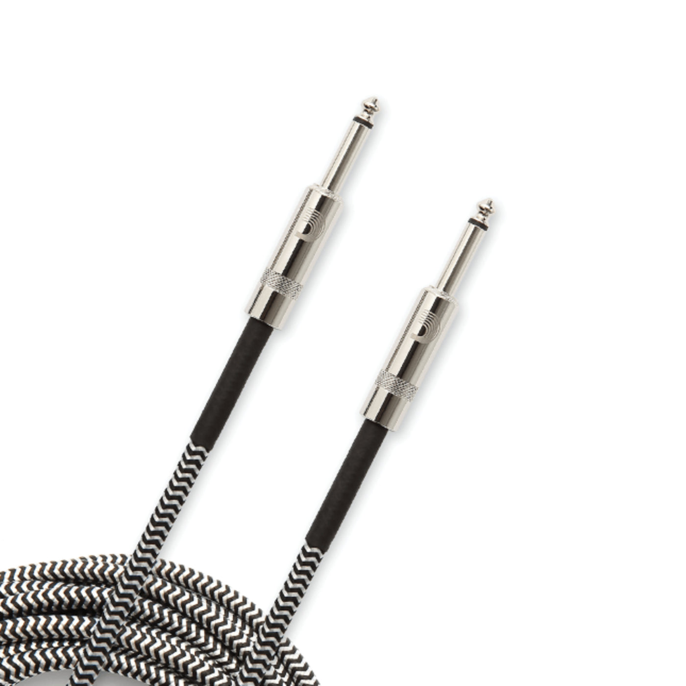 D'Addario Custom Series Braided Instrument Cable, Grey, 10' (PW-BG-10BG)