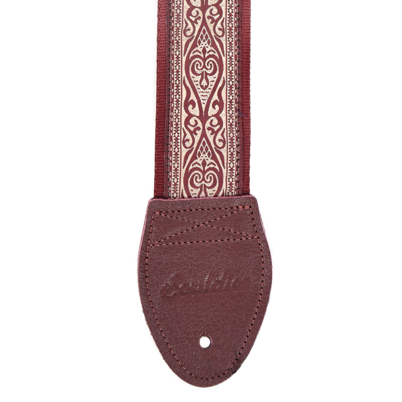 Souldier GS0871BD04BD - Handmade Seatbelt Guitar Strap for Bass, Electric or Acoustic Guitar, 2 Inches Wide and Adjustable Length from 30" to 63"  Made in the USA, Ellingon, Burgundy