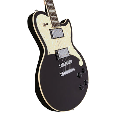D’Angelico Premier Atlantic Electric Guitar with Stopbar Tailpiece, Black Flake (DAPATLBLFCS)