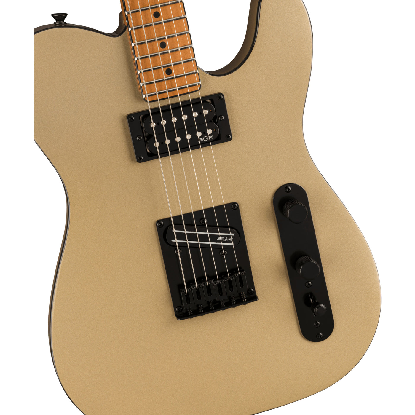 Fender Contemporary Telecaster Rail Humbucker Electric Guitar, Shoreline Gold (0371225544)