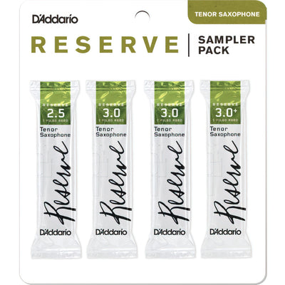 D'Addario Reserve Tenor Saxophone Reed Sampler Pack, 3.0/3.0+/3.5 (DRS-K30)
