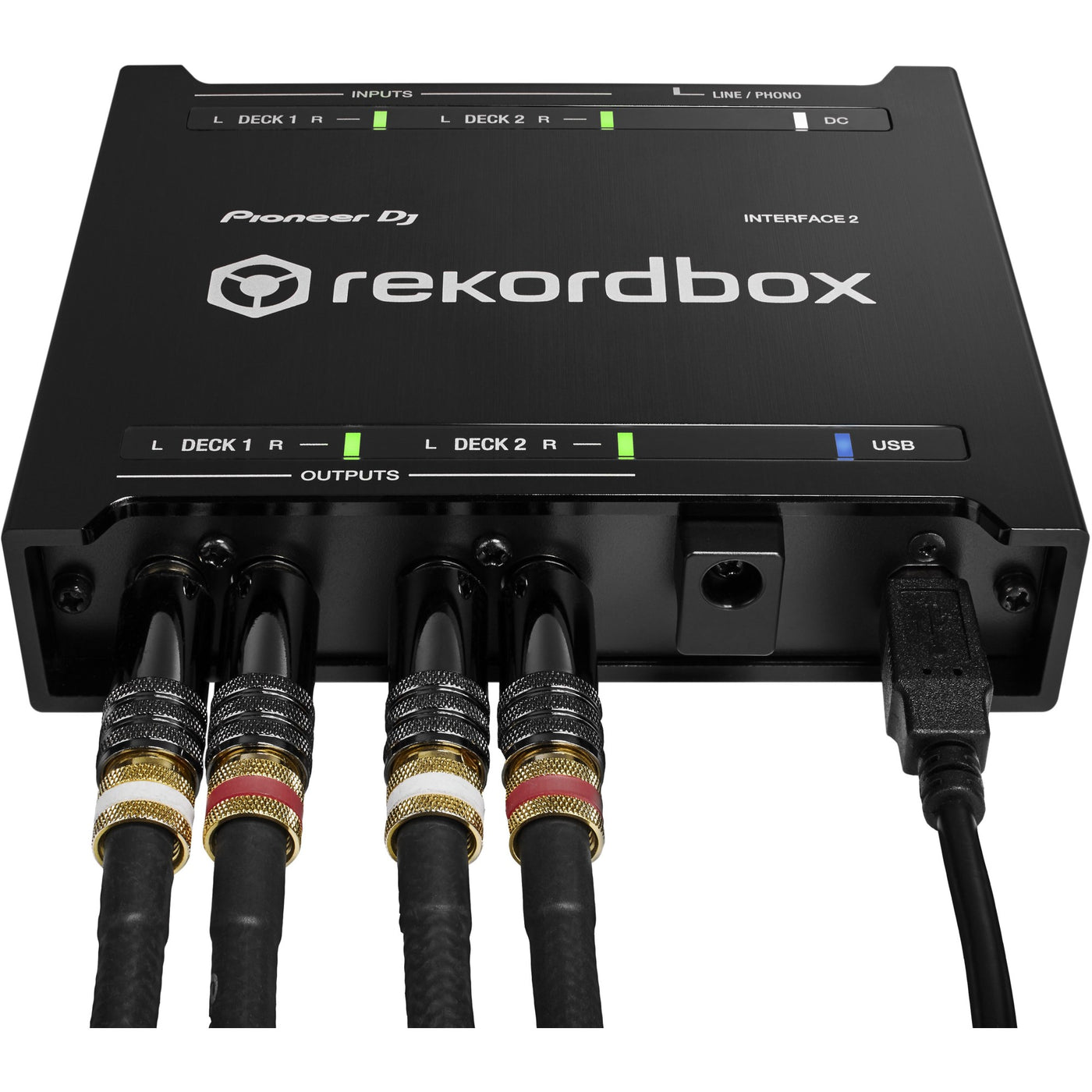 Pioneer DJ INTERFACE2 2-Channel Audio Interface for Rekordbox DVS,  Professional DJ Equipment, Control Audio DJ Set from Booth