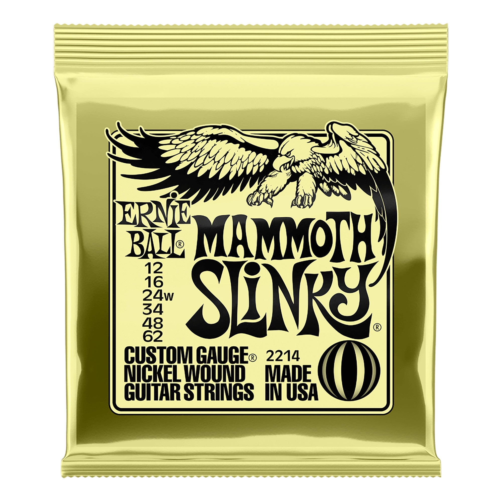Ernie Ball Mammoth Slinky Nickel Wound Electric Guitar Strings , 12-62 – Interst