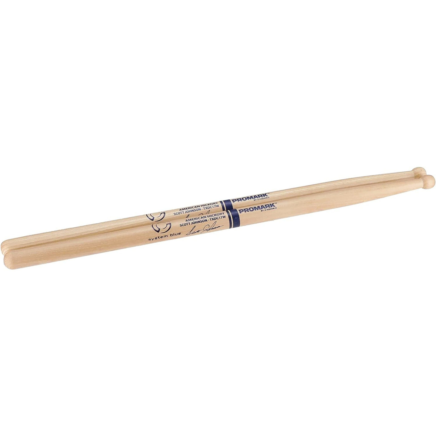 Promark Hickory DC17 Scott Johnson Wood Tip drumstick