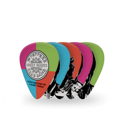 D'Addario Sgt. Pepper's Lonely Hearts Club Band 50th Anniversary Guitar Picks, 10 Pack, Light Gauge (1CWH2-10B6)